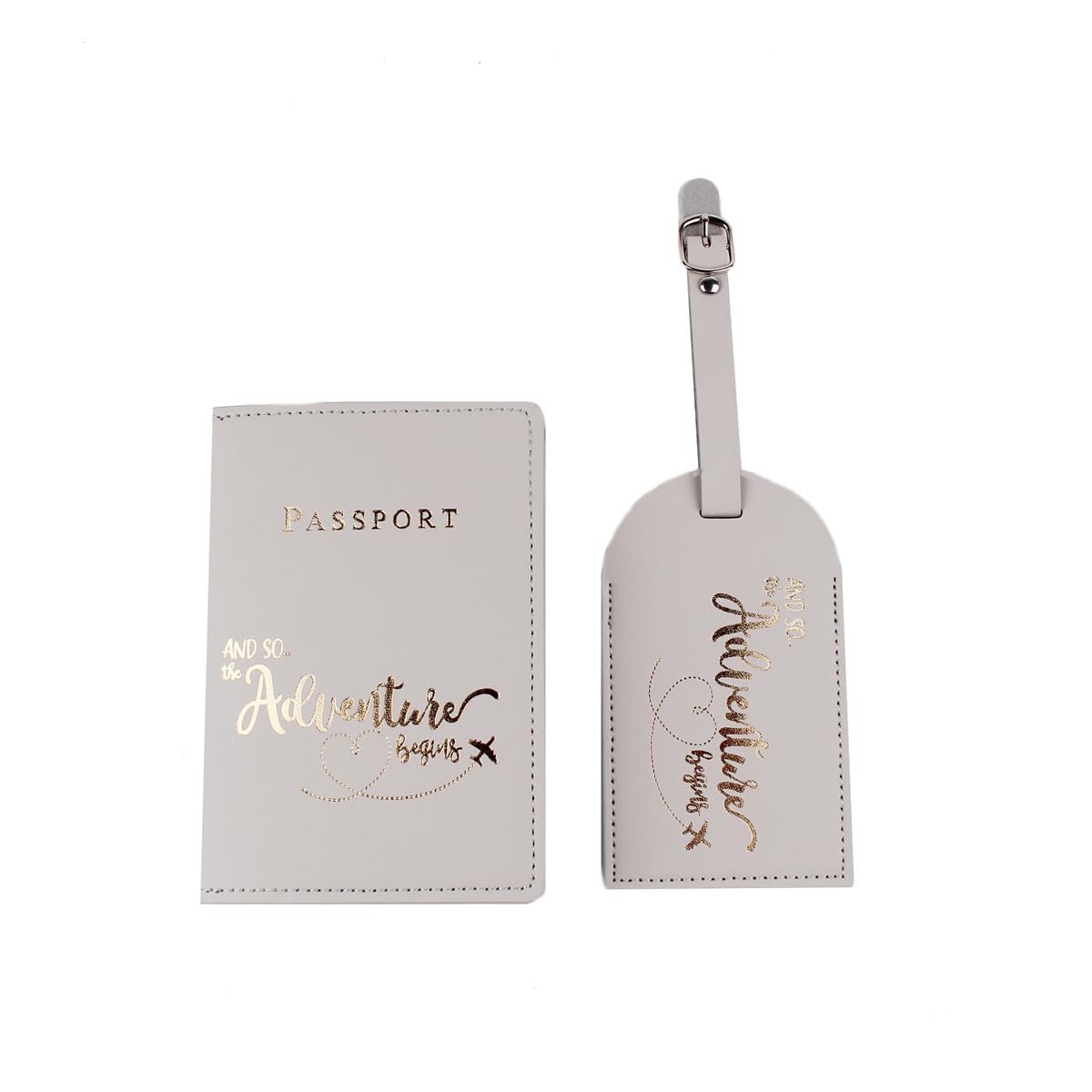 Belsmi Passport and Luggage Tags Set Travel Suitcase Tag (Style 1 - Pink)