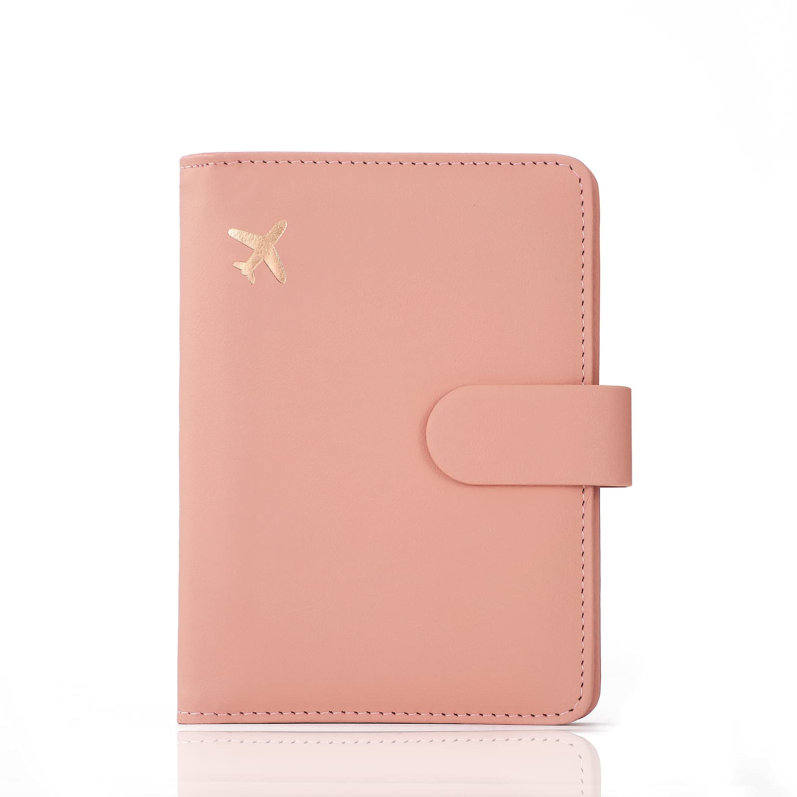 Melsbrinna Premium Leather Passport Holder Covers Case, Waterproof Rfid Blocking Travel Wallet Passport Holder with Pen Holder, Cute Passport Book for Women/Men