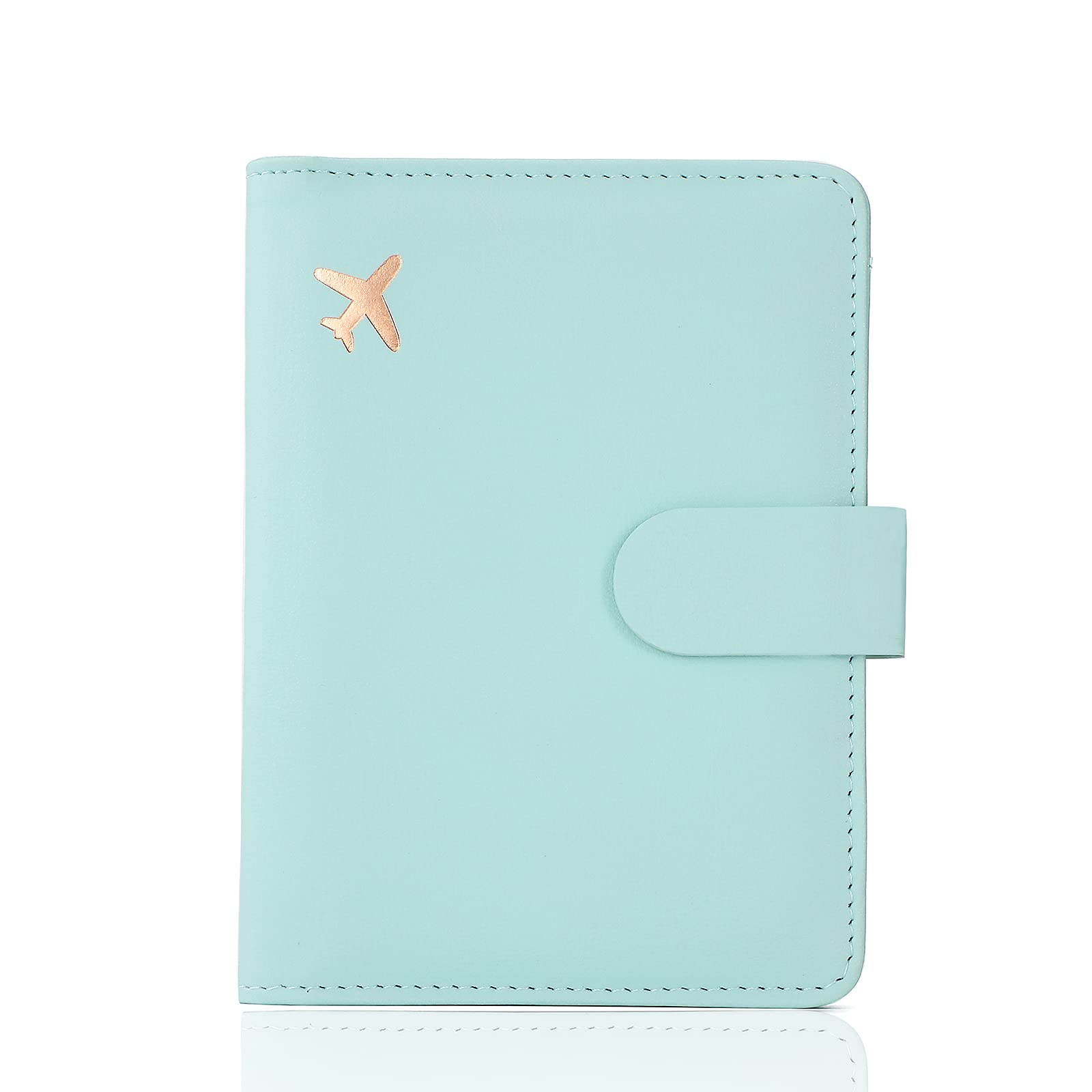 Melsbrinna Premium Leather Passport Holder Covers Case, Waterproof Rfid Blocking Travel Wallet Passport Holder with Pen Holder, Cute Passport Book for Women/Men