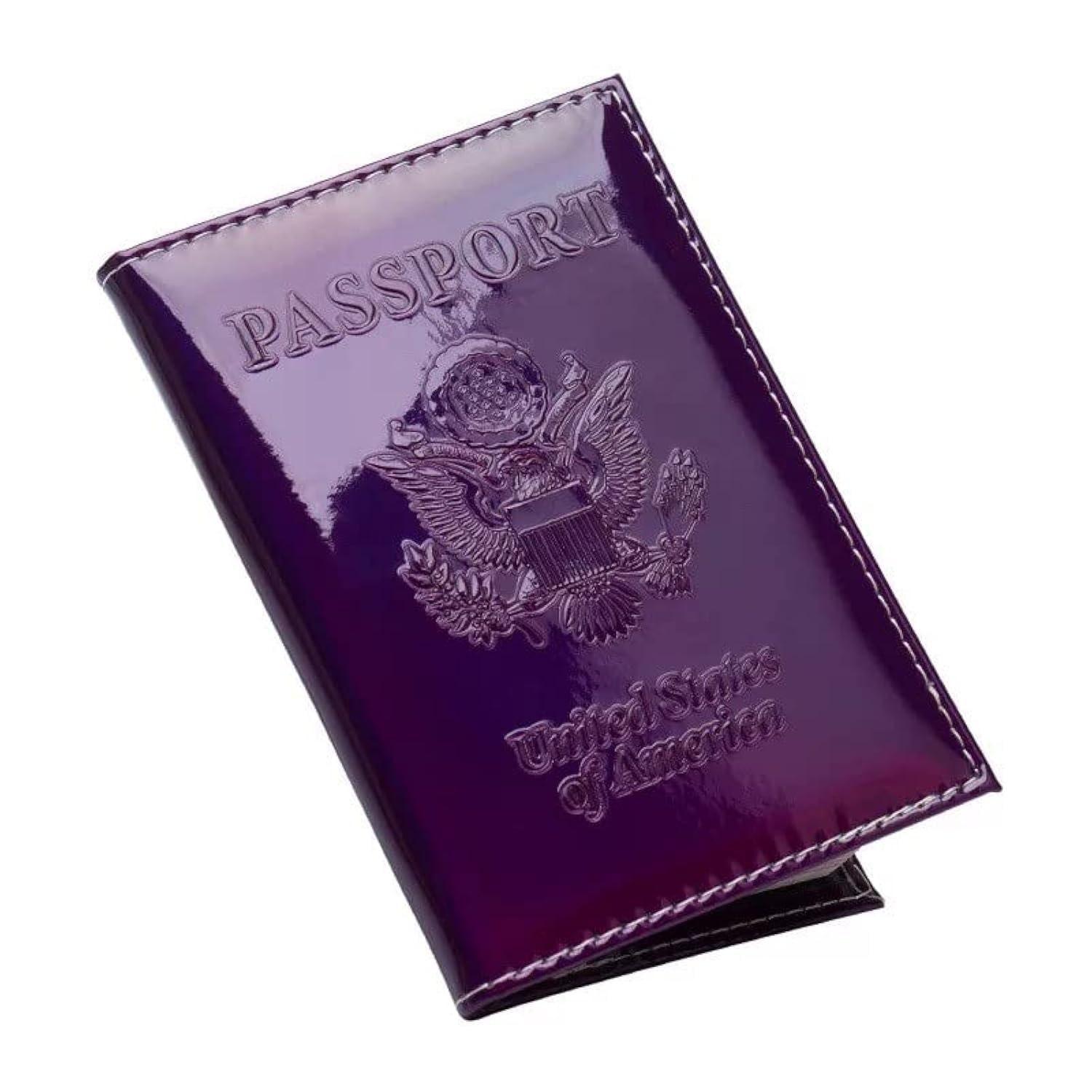 Chrome Passport Cover Vaccine Card Holder Combo, Passport Holder with Vaccine Card Slot (Pink)