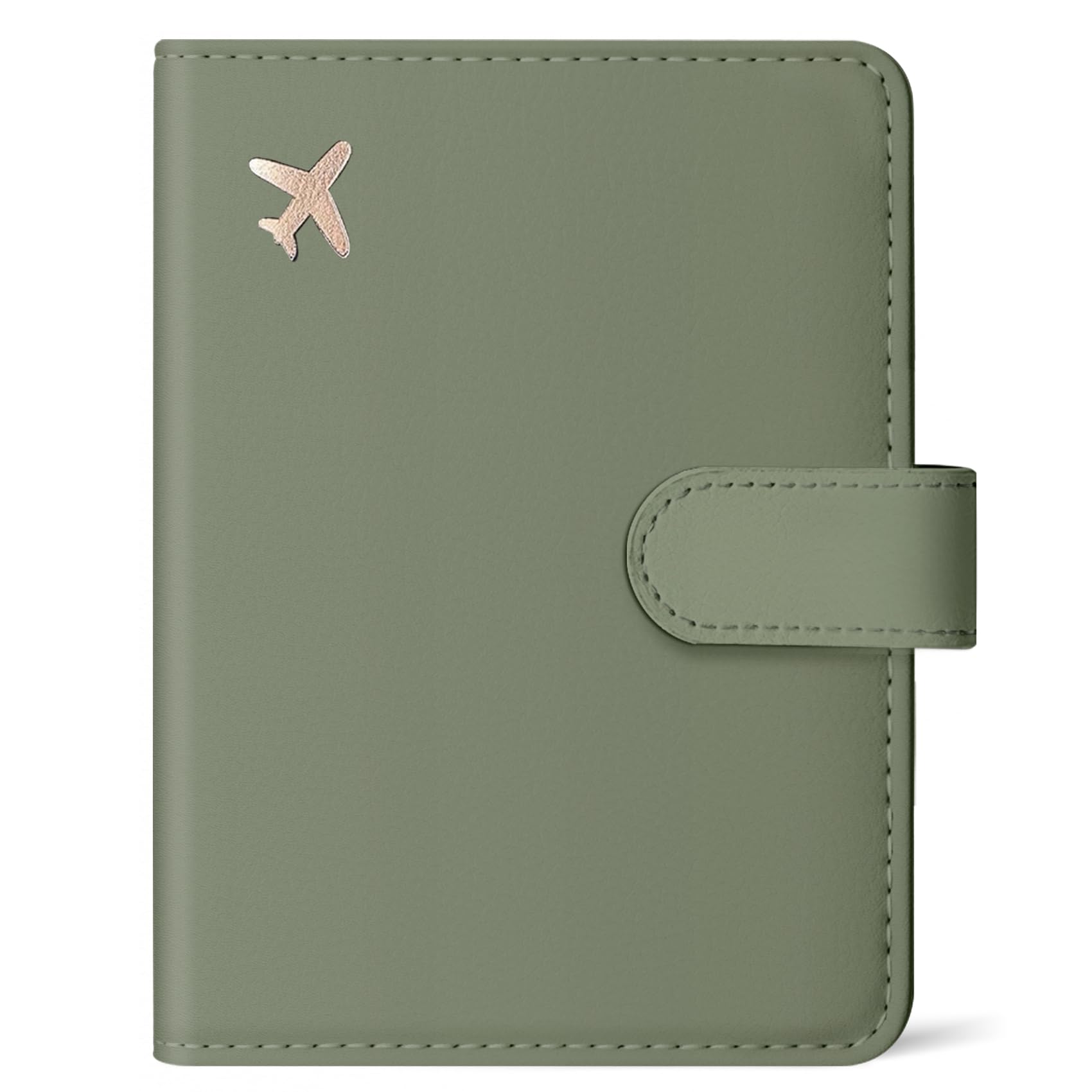 Passport Holder for Travel Essentials, RFID Blocking Leather Cover Wallet with Magnetic Closure, Aesthetic & Cute Passport Book Case for Women and Men - Wildflower