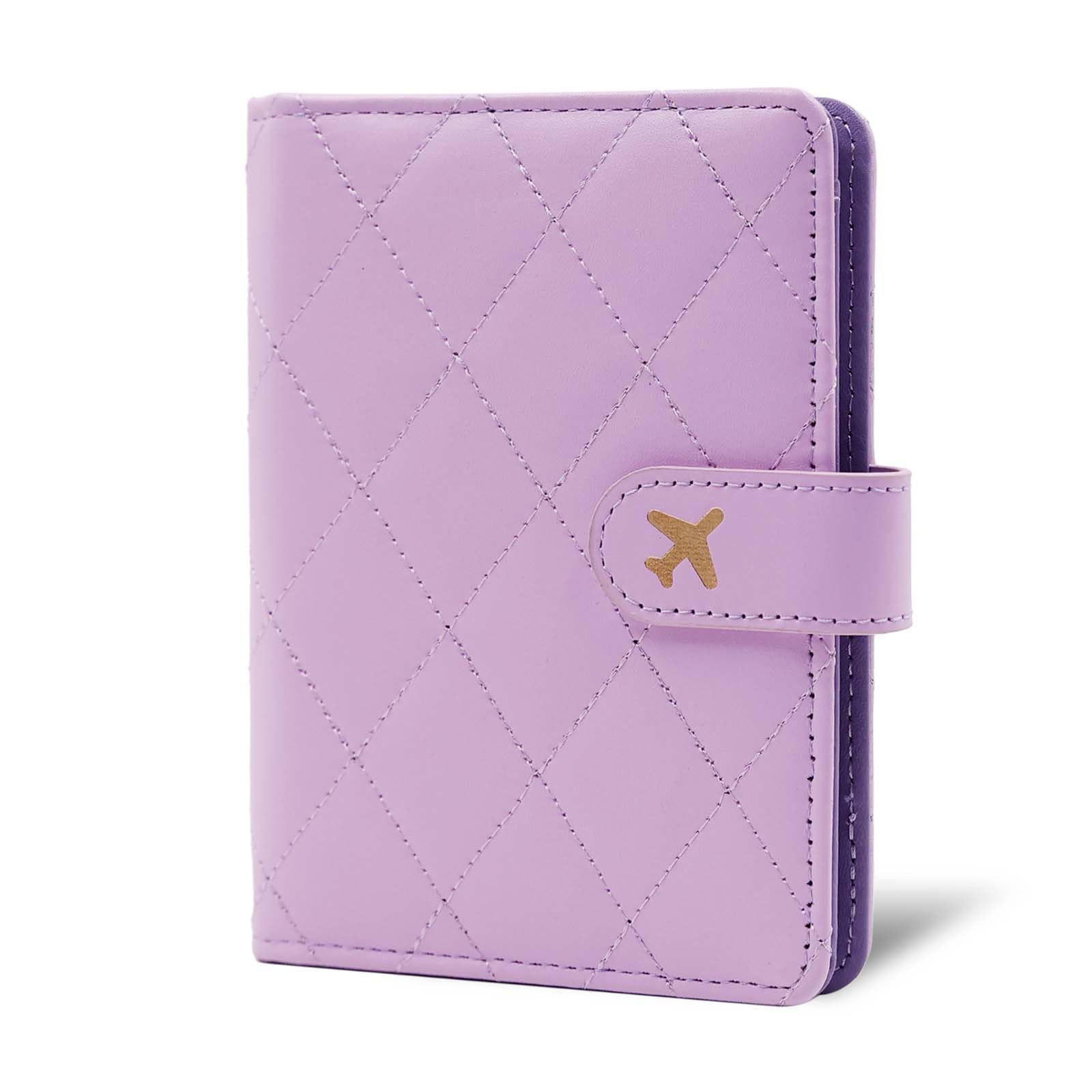 Melsbrinna Premium Leather Passport Holder Covers Case, Waterproof Rfid Blocking Travel Wallet Passport Holder with Pen Holder, Cute Passport Book for Women/Men