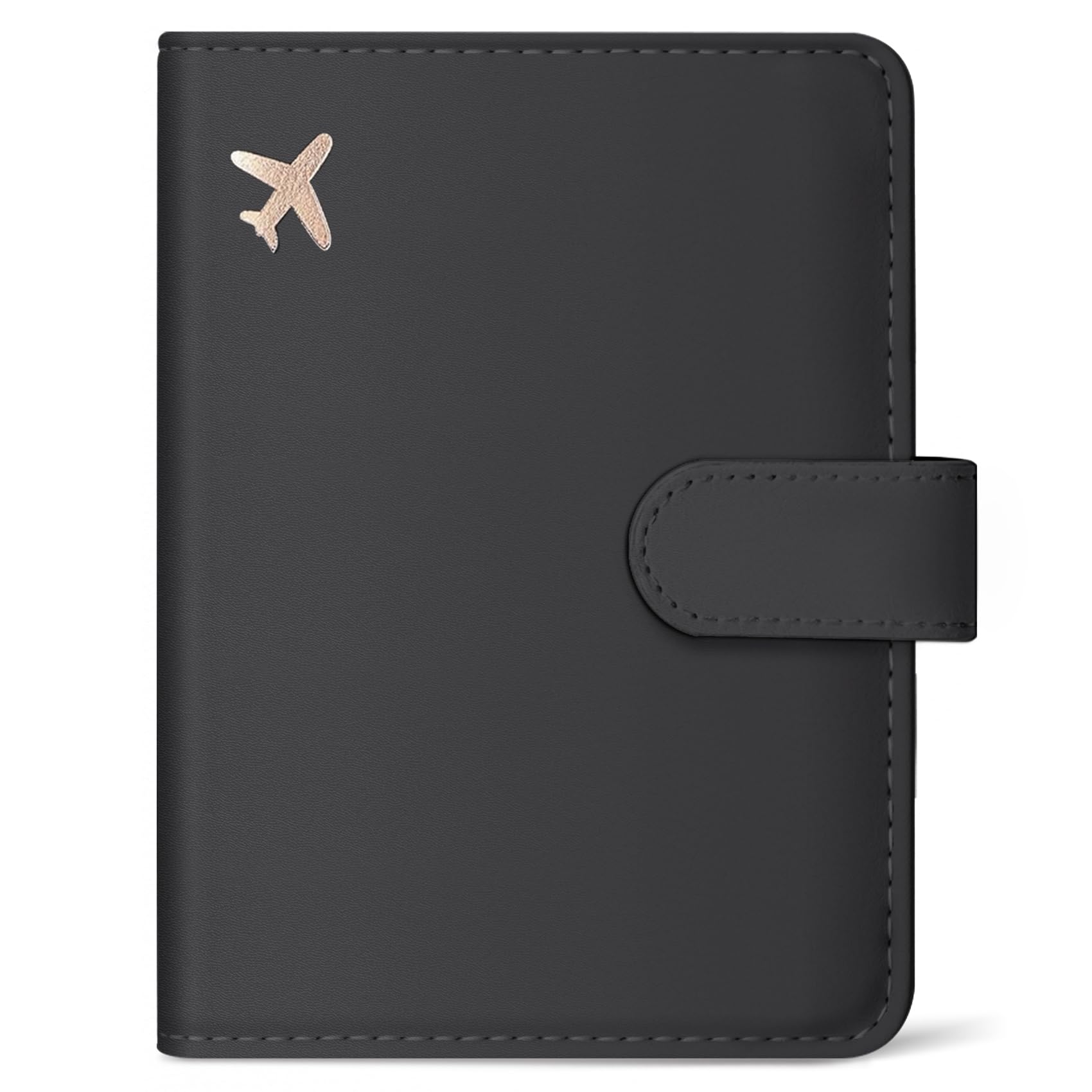 Passport Holder for Travel Essentials, RFID Blocking Leather Cover Wallet with Magnetic Closure, Aesthetic & Cute Passport Book Case for Women and Men - Wildflower
