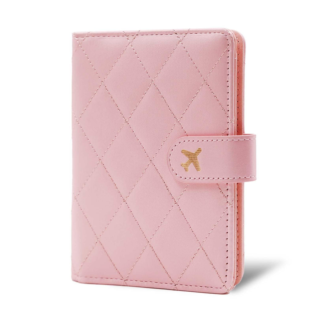 Melsbrinna Premium Leather Passport Holder Covers Case, Waterproof Rfid Blocking Travel Wallet Passport Holder with Pen Holder, Cute Passport Book for Women/Men