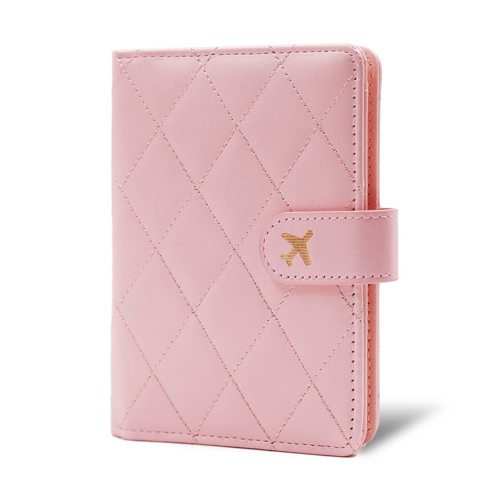Melsbrinna Premium Leather Passport Holder Covers Case, Waterproof Rfid Blocking Travel Wallet Passport Holder with Pen Holder, Cute Passport Book for Women/Men
