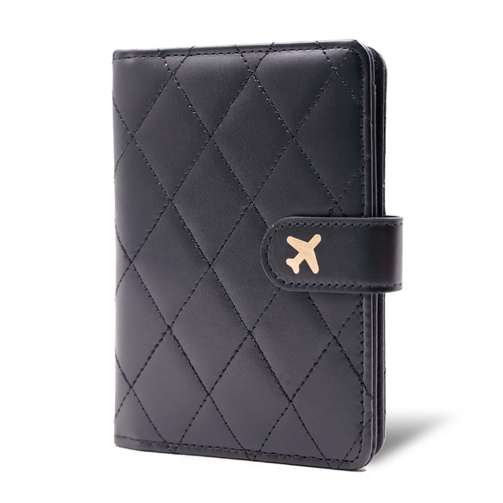 Melsbrinna Premium Leather Passport Holder Covers Case, Waterproof Rfid Blocking Travel Wallet Passport Holder with Pen Holder, Cute Passport Book for Women/Men