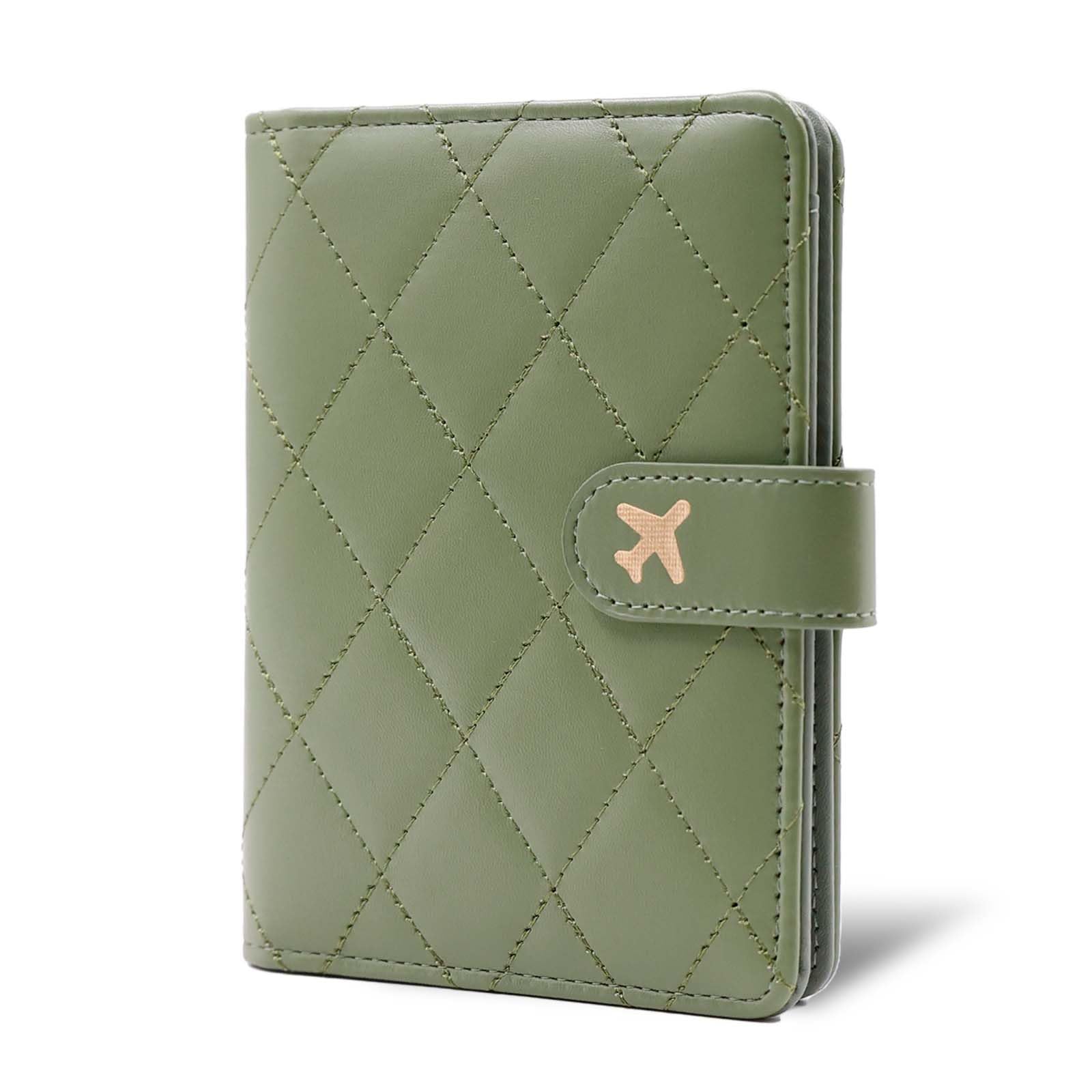 Melsbrinna Premium Leather Passport Holder Covers Case, Waterproof Rfid Blocking Travel Wallet Passport Holder with Pen Holder, Cute Passport Book for Women/Men