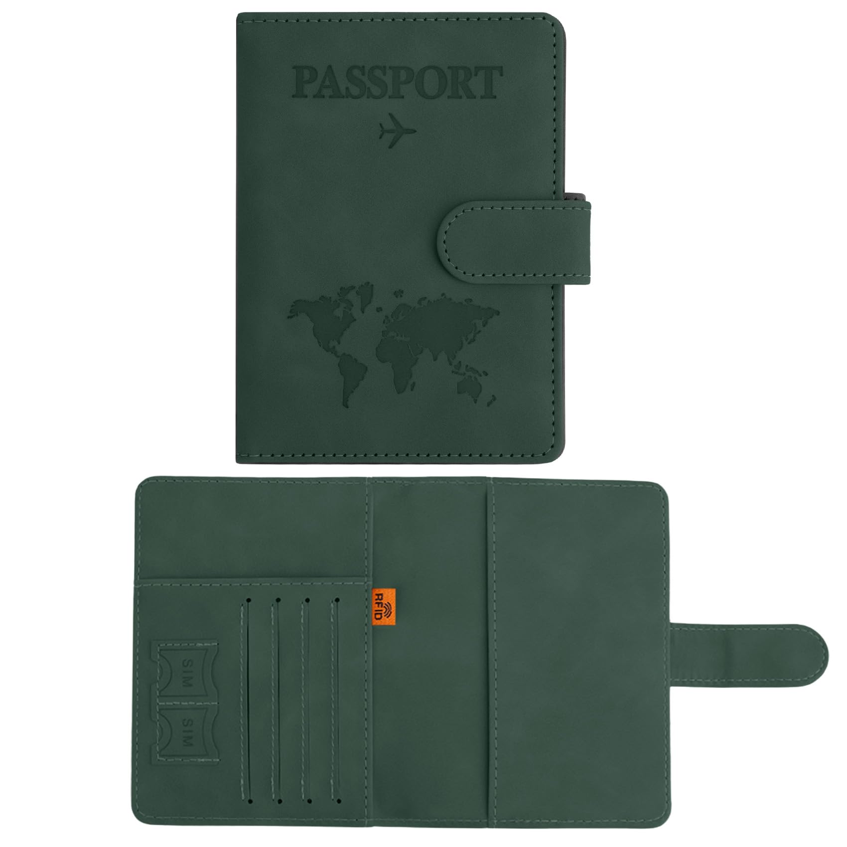 Passport Holder for Travel Essentials, Pink Leather Passport Cover, Passport Wallet Holders for Women Men Family Travel Gifts Must Have Accessories, Credit Card Cash Air Ticket Storage Supplies