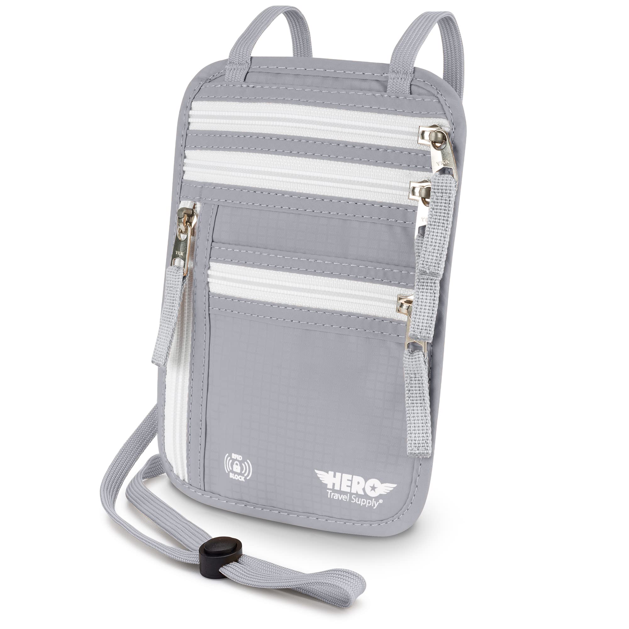 HERO Neck Wallet, RFID Blocking Passport Holder - Easy to Conceal and Pouch