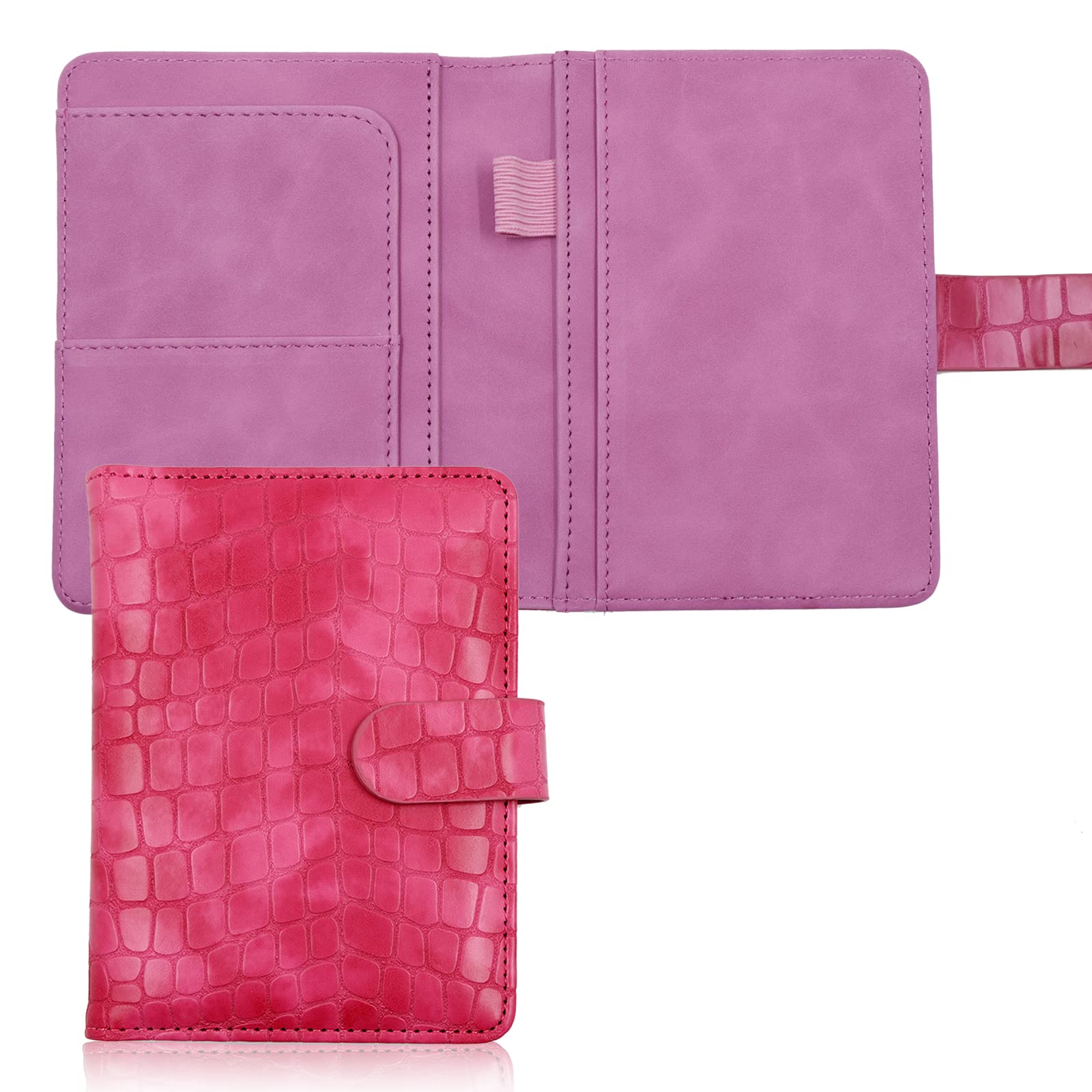 Melsbrinna Premium Leather Passport Holder Covers Case, Waterproof Rfid Blocking Travel Wallet Passport Holder with Pen Holder, Cute Passport Book for Women/Men