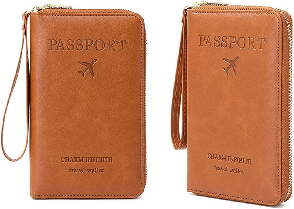 Multi-Function RFID Travel Passport Wallet with Phone Pocket - Ultimate Passport Holder for Women & Men | Holds Phones, Passports, Cash, Cards & Boarding Passes (Black)