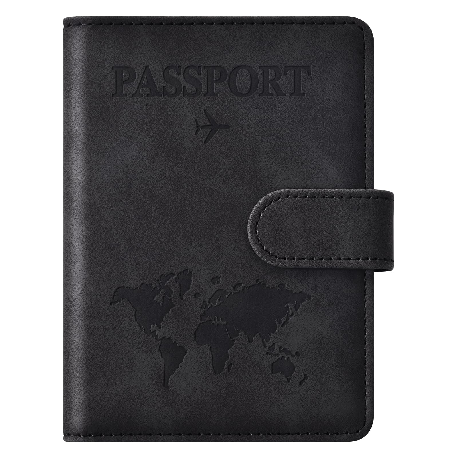 Eoehro Passport Holder for Travel Essentials, Passport Wallet Cover Case for Travel Must Haves Accessories,Passport Book Holders for Women and Men(light blue)