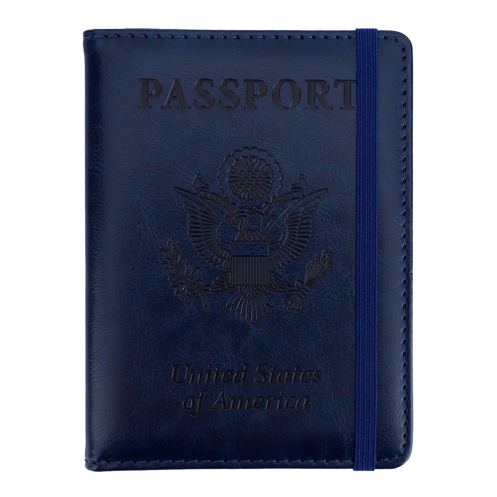 Passport Holder for Travel Essentials, Passport Cover Wallet Passport Holders for Women Men, PU Leather Passport Book Card Case with Pen Holder for Family Travel Must Haves Accessories, Rose Gold