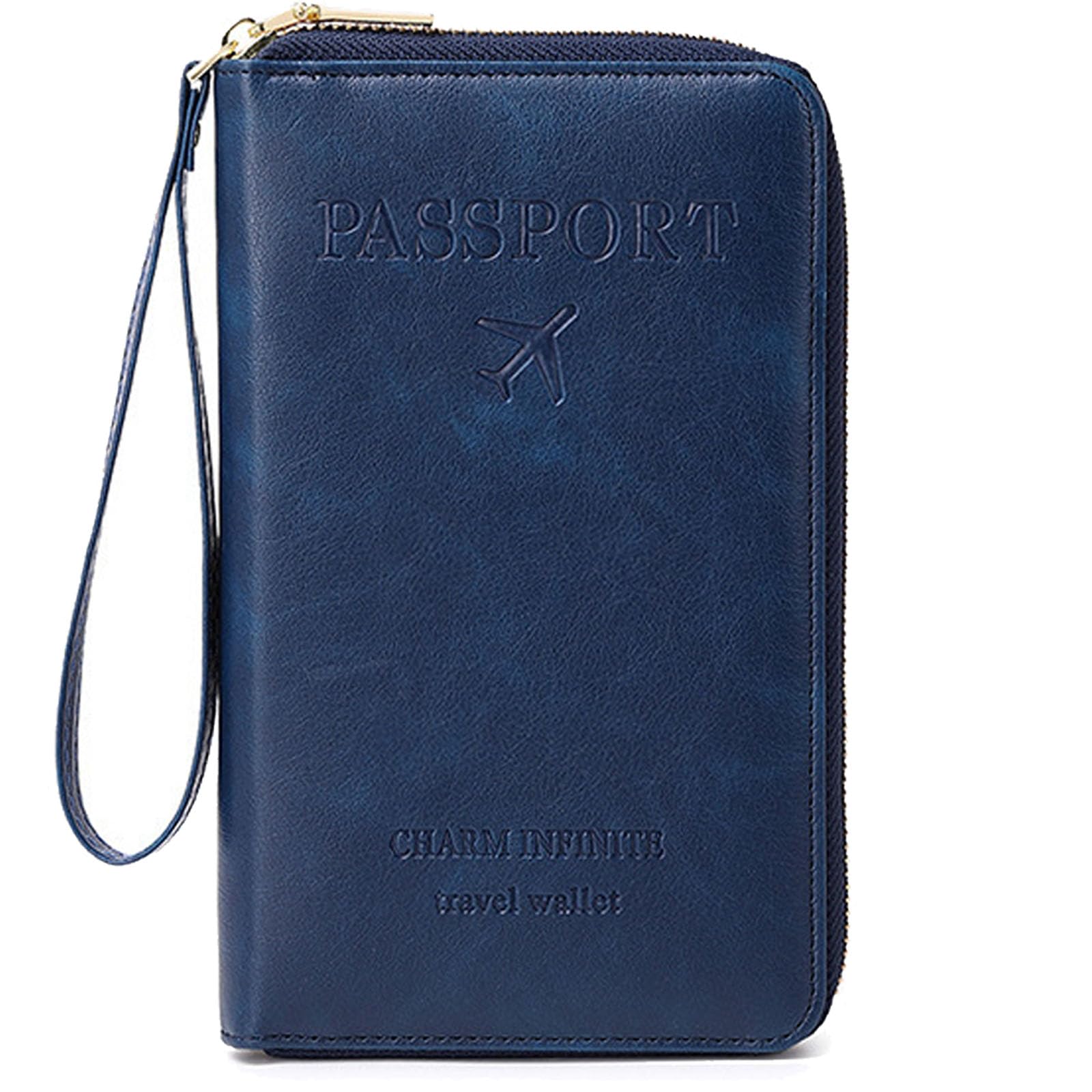 Multi-Function RFID Travel Passport Wallet with Phone Pocket - Ultimate Passport Holder for Women & Men | Holds Phones, Passports, Cash, Cards & Boarding Passes (Black)