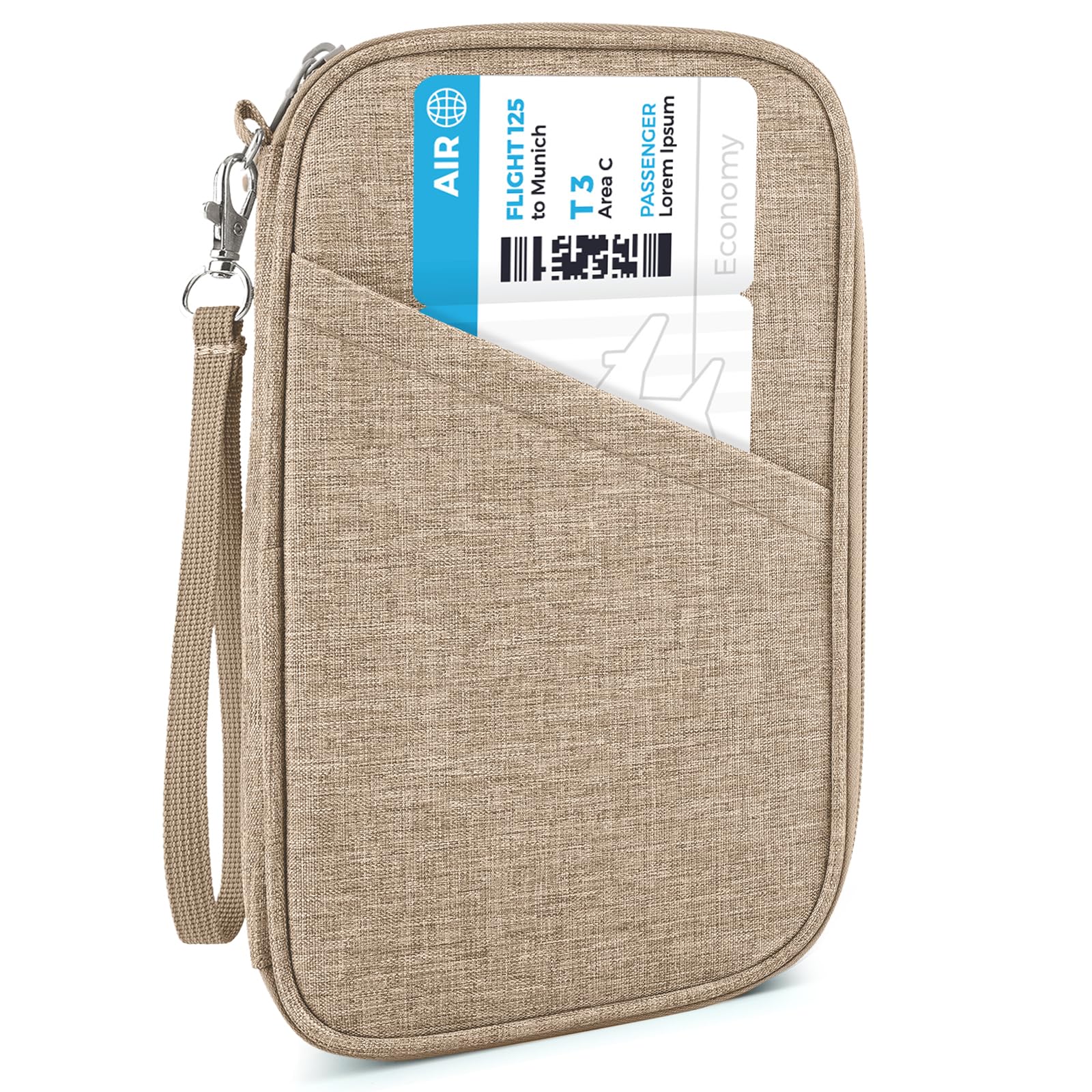 Passport Holder Family, Women Rfid Blocking Passport Wallet, Travel Essentials Premium Wallets, Waterproof Passport Holders Bag for Men Traveling, Travel Document Organizer Credit Cards Case