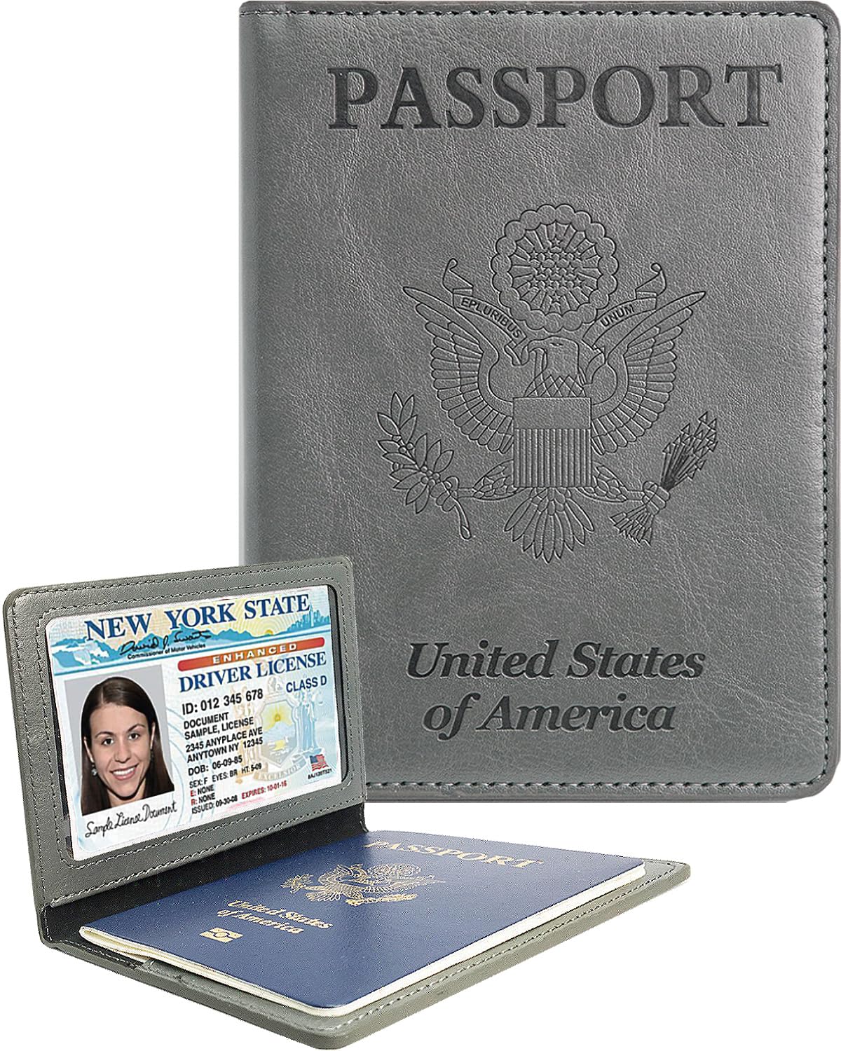 Sizobi Leather Passport Holder Covers, Passport Holder for Travel Women, RFID Blocking Wallet Case, International Travel Must Haves Travel Accessories for Women Men,Cruise Ship Essentials Gifts, Pink