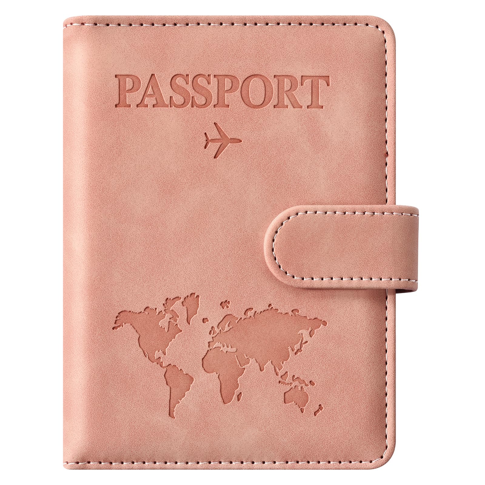 Eoehro Passport Holder for Travel Essentials, Passport Wallet Cover Case for Travel Must Haves Accessories,Passport Book Holders for Women and Men(light blue)