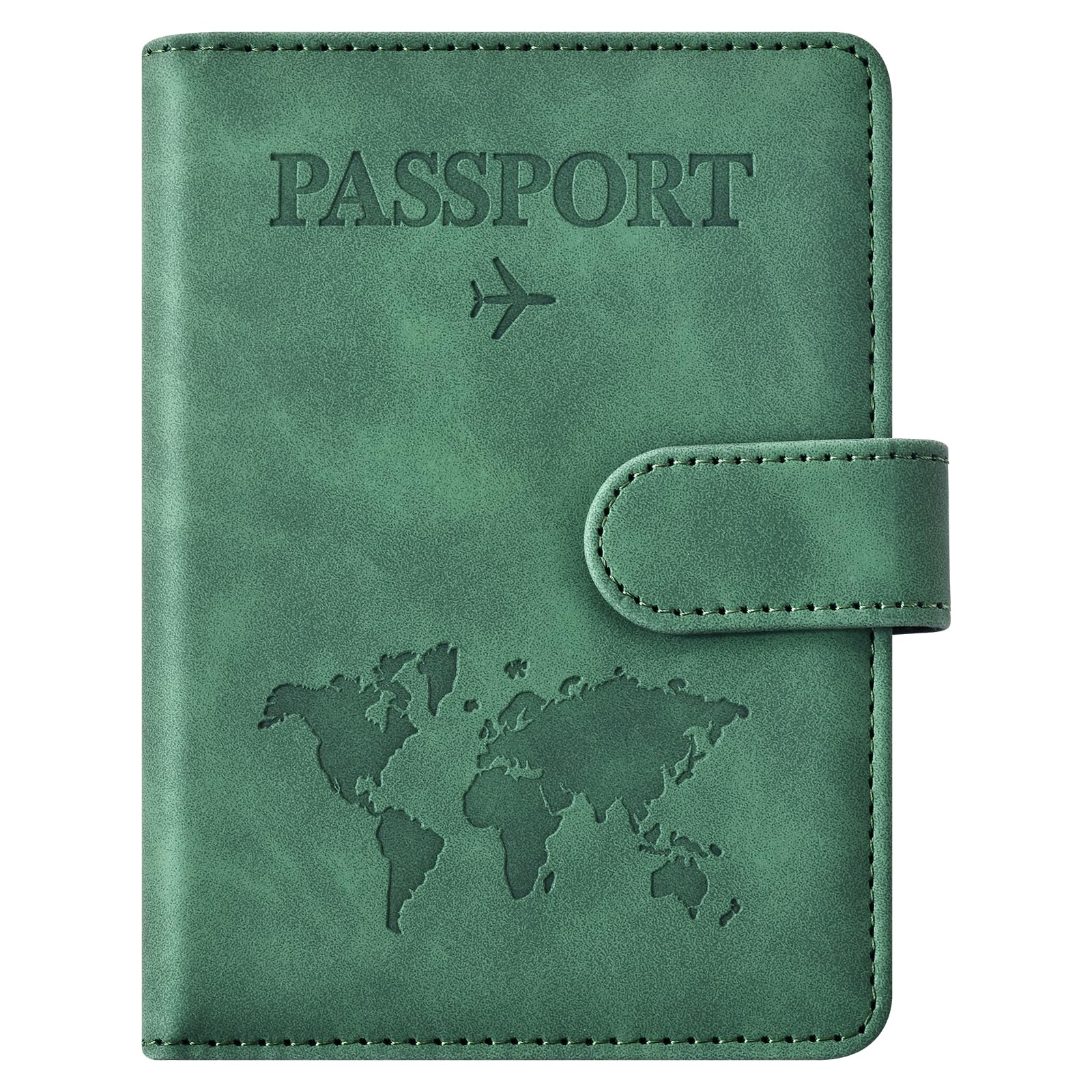 Eoehro Passport Holder for Travel Essentials, Passport Wallet Cover Case for Travel Must Haves Accessories,Passport Book Holders for Women and Men(light blue)