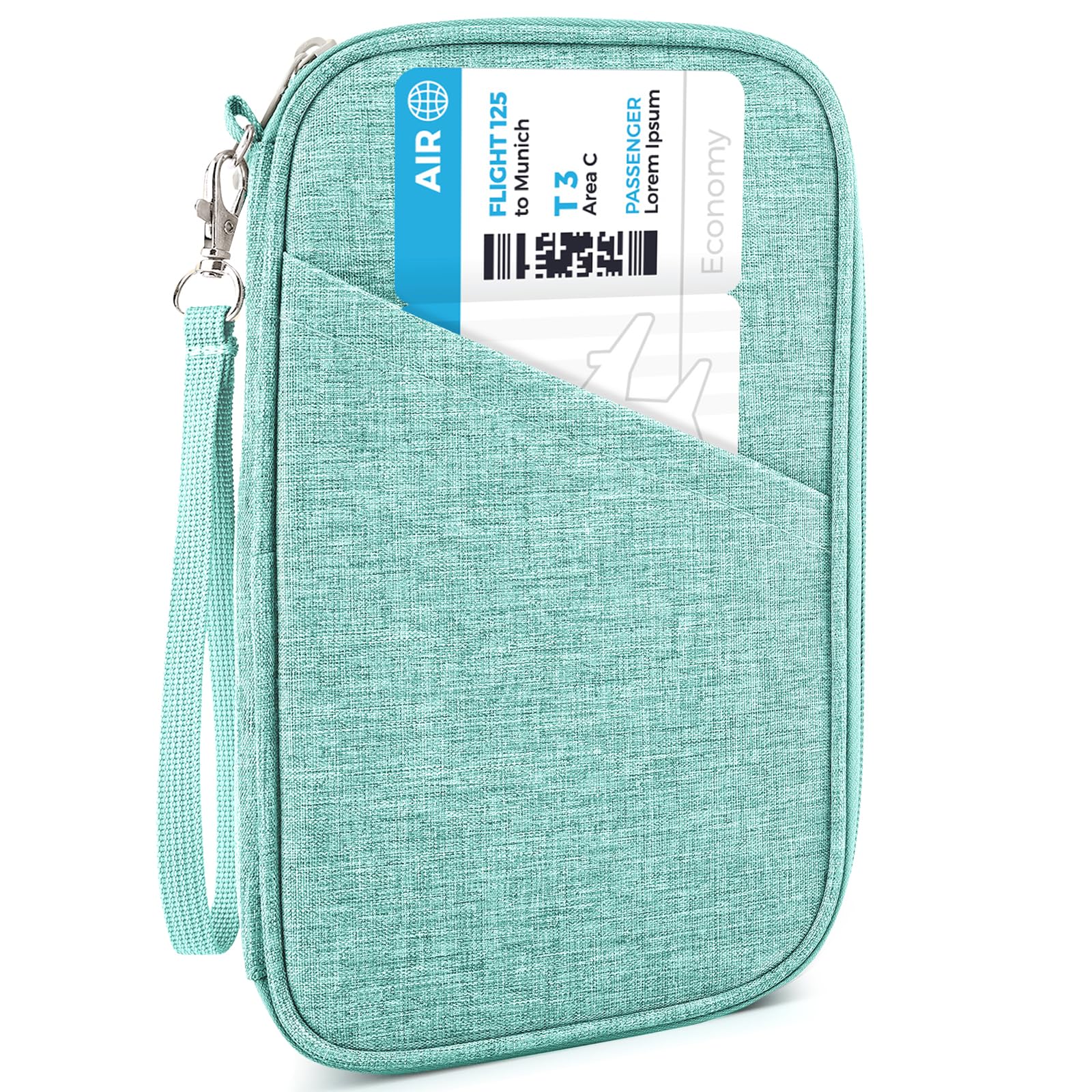 Passport Holder Family, Women Rfid Blocking Passport Wallet, Travel Essentials Premium Wallets, Waterproof Passport Holders Bag for Men Traveling, Travel Document Organizer Credit Cards Case