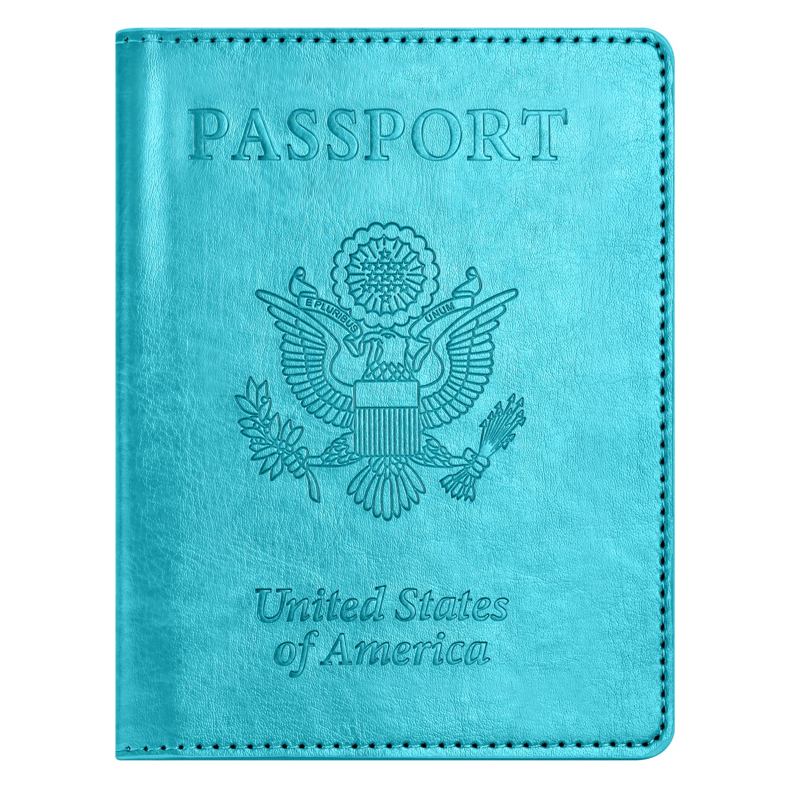Eoehro Passport Holder for Travel Essentials, Passport Wallet Cover Case for Travel Must Haves Accessories,Passport Book Holders for Women and Men(light blue)