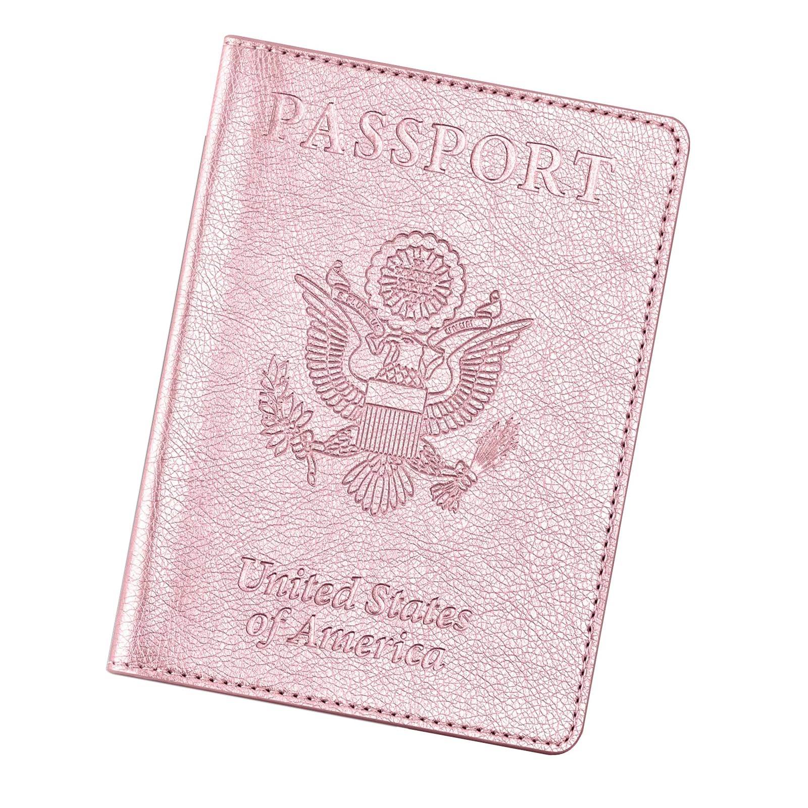 2 Pack Passport Cover With Card Slots RFID Blocking-White&Black