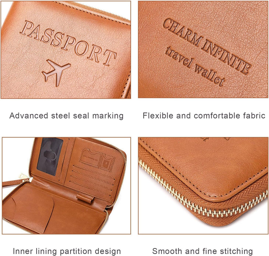 Multi-Function RFID Travel Passport Wallet with Phone Pocket - Ultimate Passport Holder for Women & Men | Holds Phones, Passports, Cash, Cards & Boarding Passes (Black)