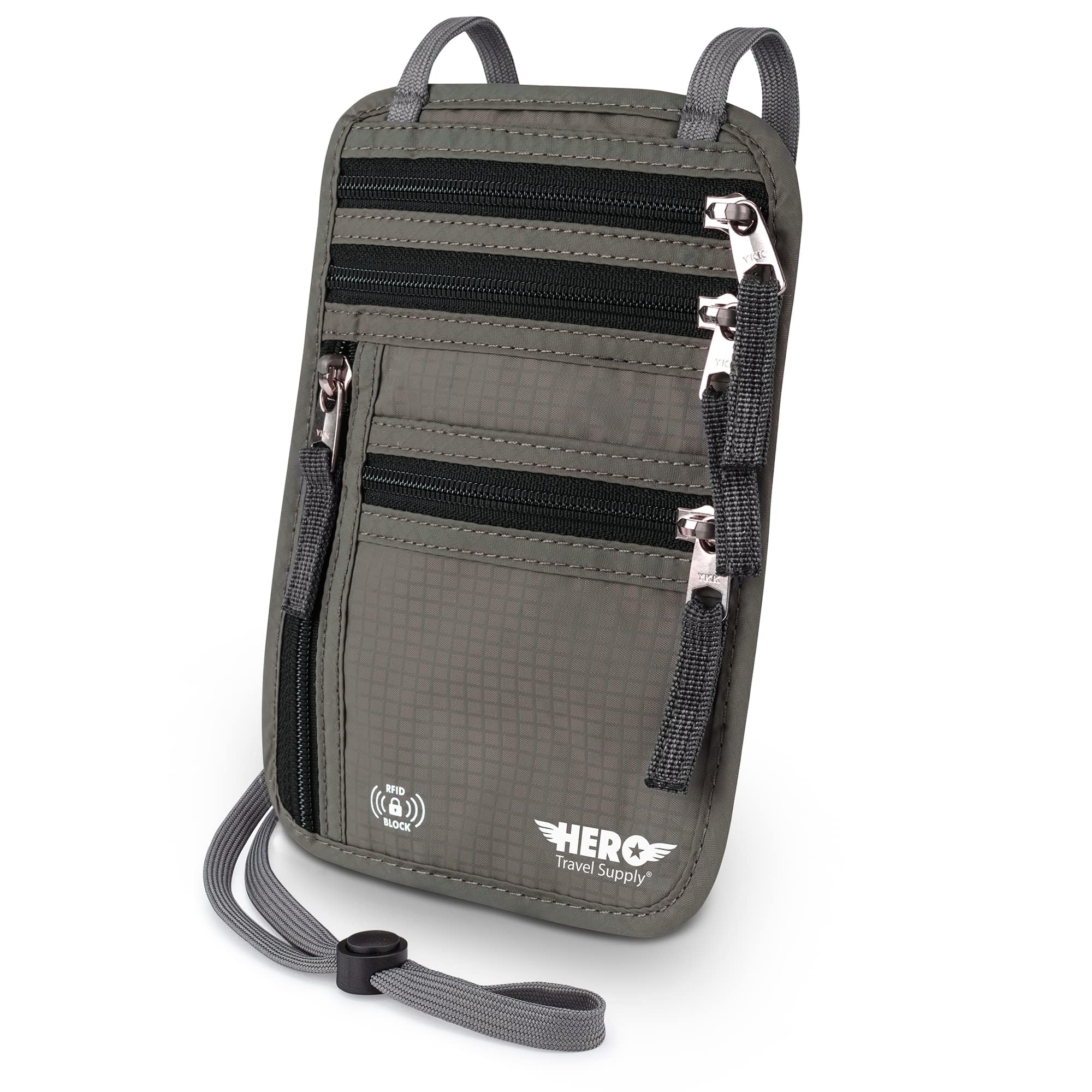 HERO Neck Wallet, RFID Blocking Passport Holder - Easy to Conceal and Pouch