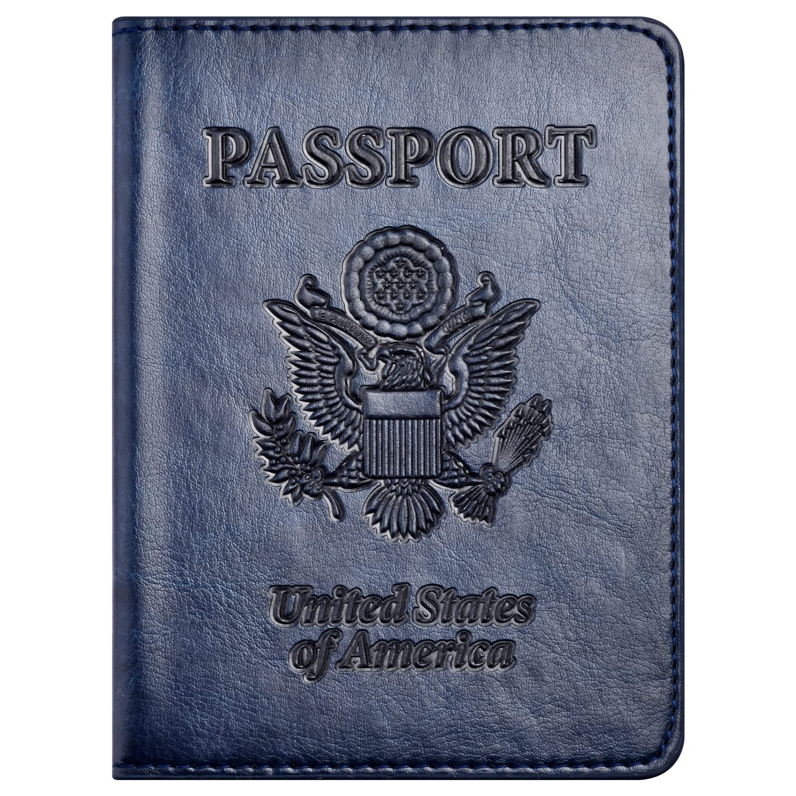 Eoehro Passport Holder for Travel Essentials, Passport Wallet Cover Case for Travel Must Haves Accessories,Passport Book Holders for Women and Men(light blue)