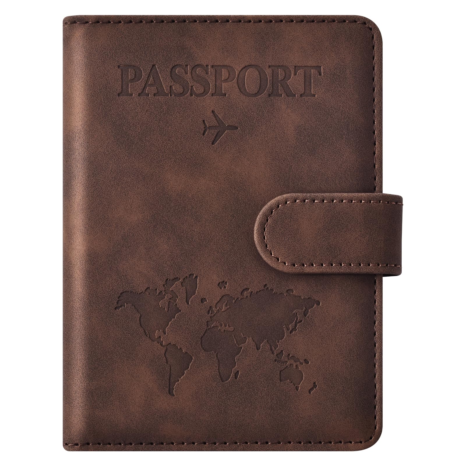 Eoehro Passport Holder for Travel Essentials, Passport Wallet Cover Case for Travel Must Haves Accessories,Passport Book Holders for Women and Men(light blue)