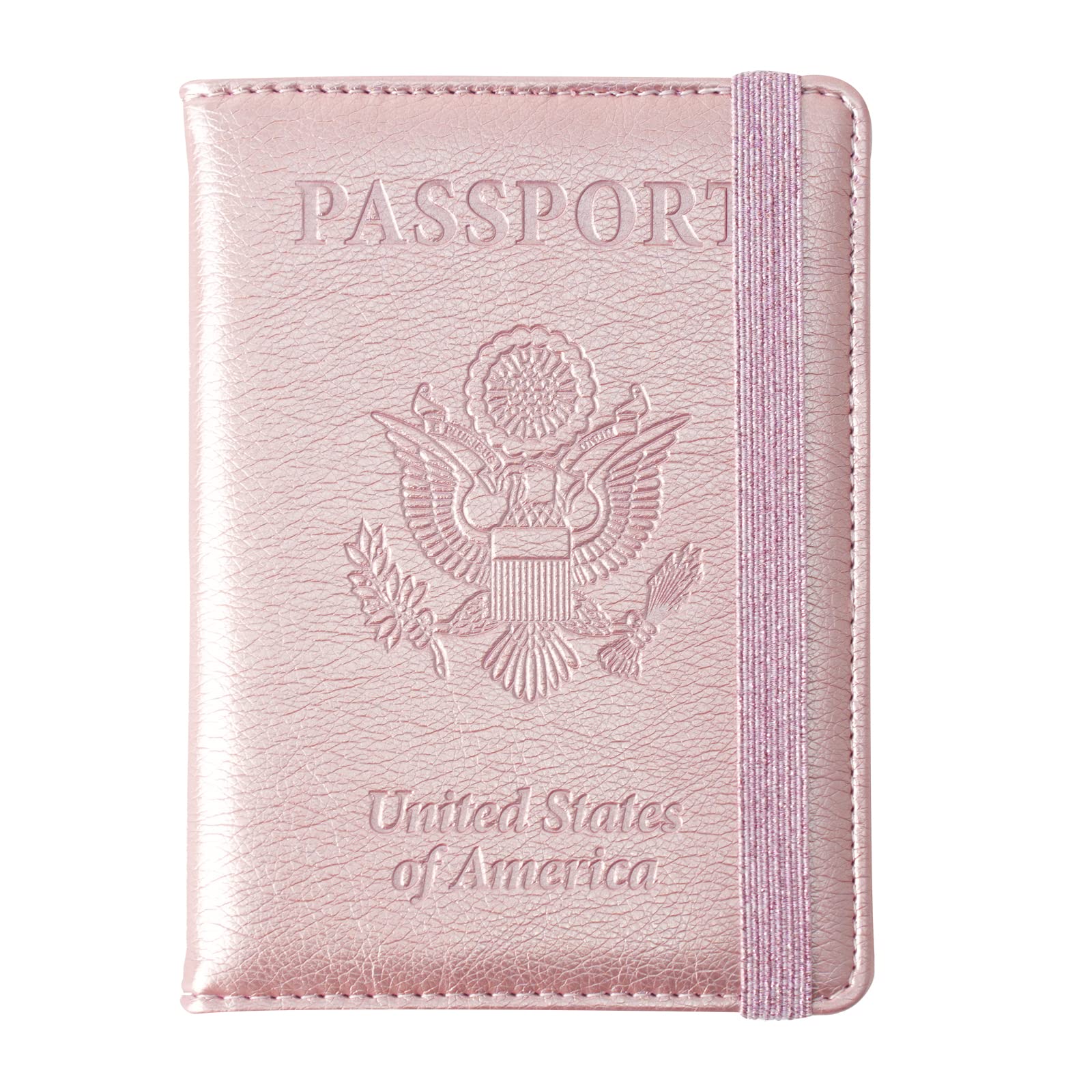 Eoehro Passport Holder for Travel Essentials, Passport Wallet Cover Case for Travel Must Haves Accessories,Passport Book Holders for Women and Men(light blue)