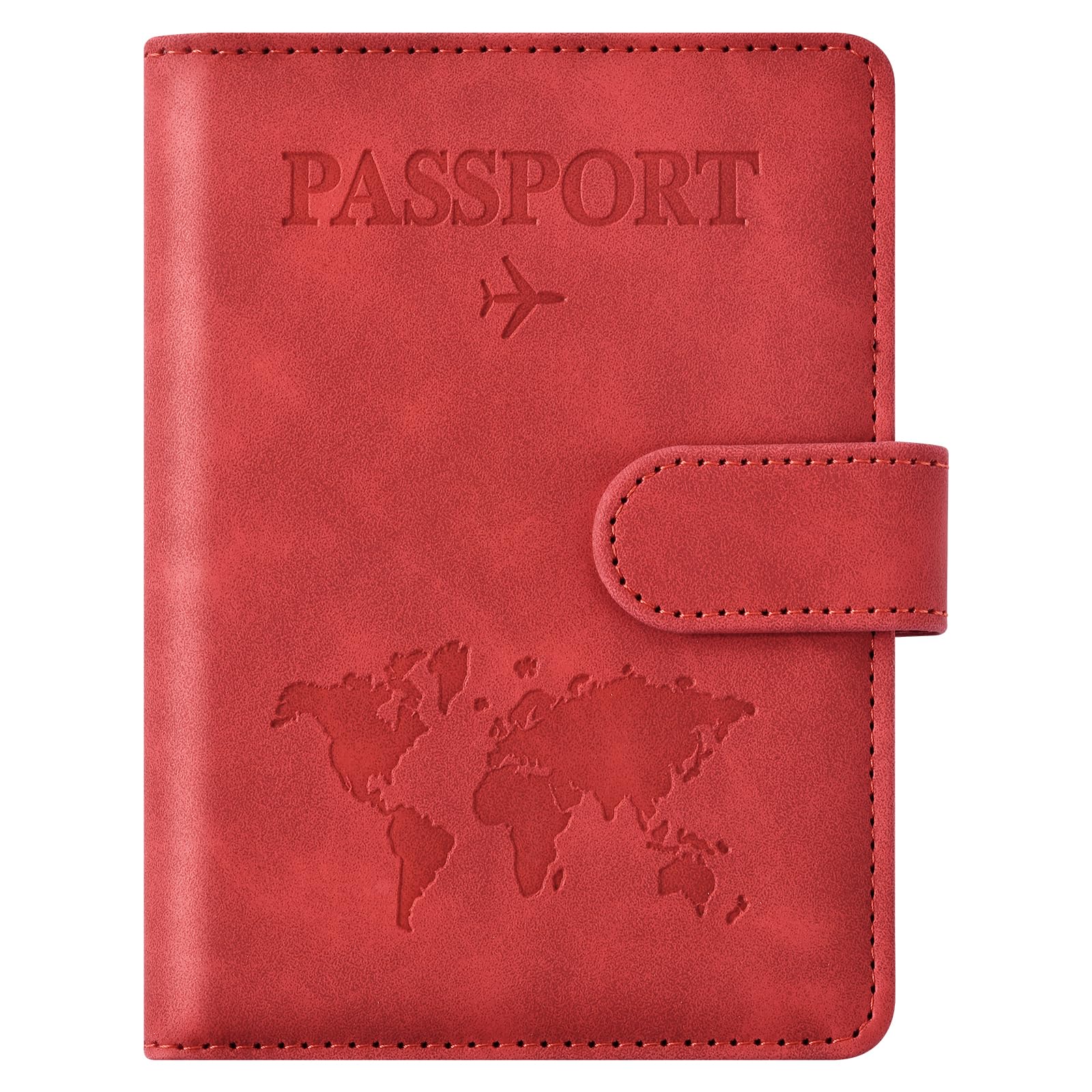 Eoehro Passport Holder for Travel Essentials, Passport Wallet Cover Case for Travel Must Haves Accessories,Passport Book Holders for Women and Men(light blue)