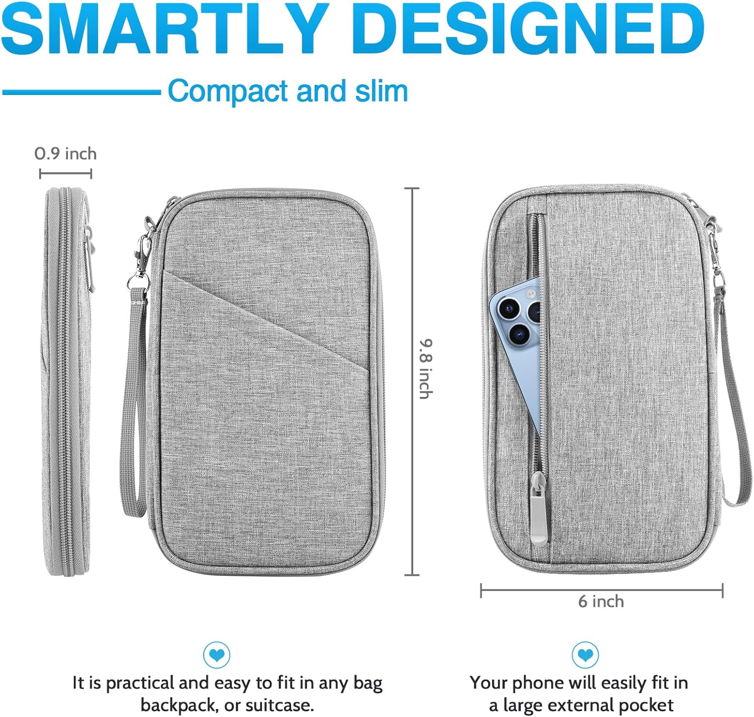 Passport Holder Family, Women Rfid Blocking Passport Wallet, Travel Essentials Premium Wallets, Waterproof Passport Holders Bag for Men Traveling, Travel Document Organizer Credit Cards Case