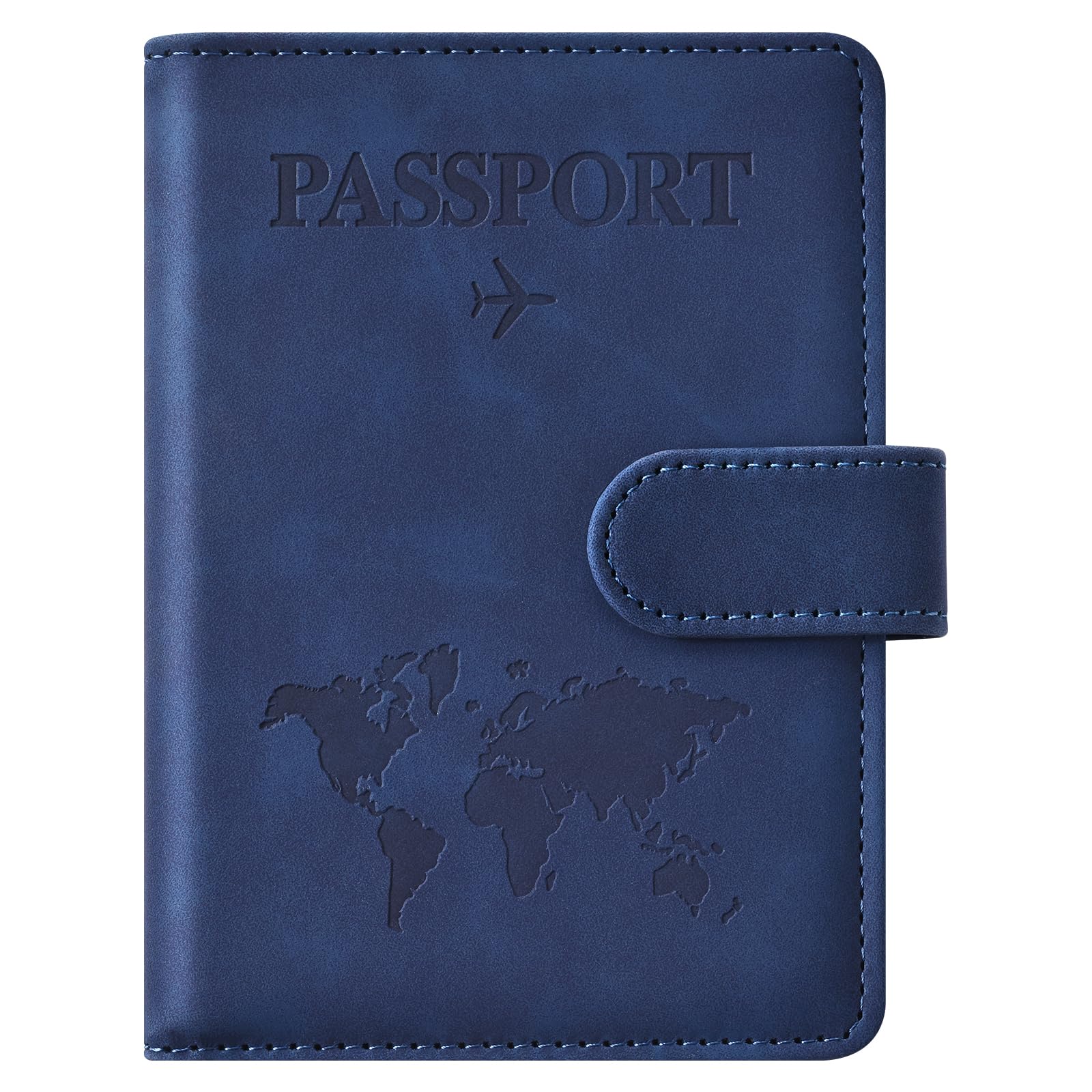 Eoehro Passport Holder for Travel Essentials, Passport Wallet Cover Case for Travel Must Haves Accessories,Passport Book Holders for Women and Men(light blue)