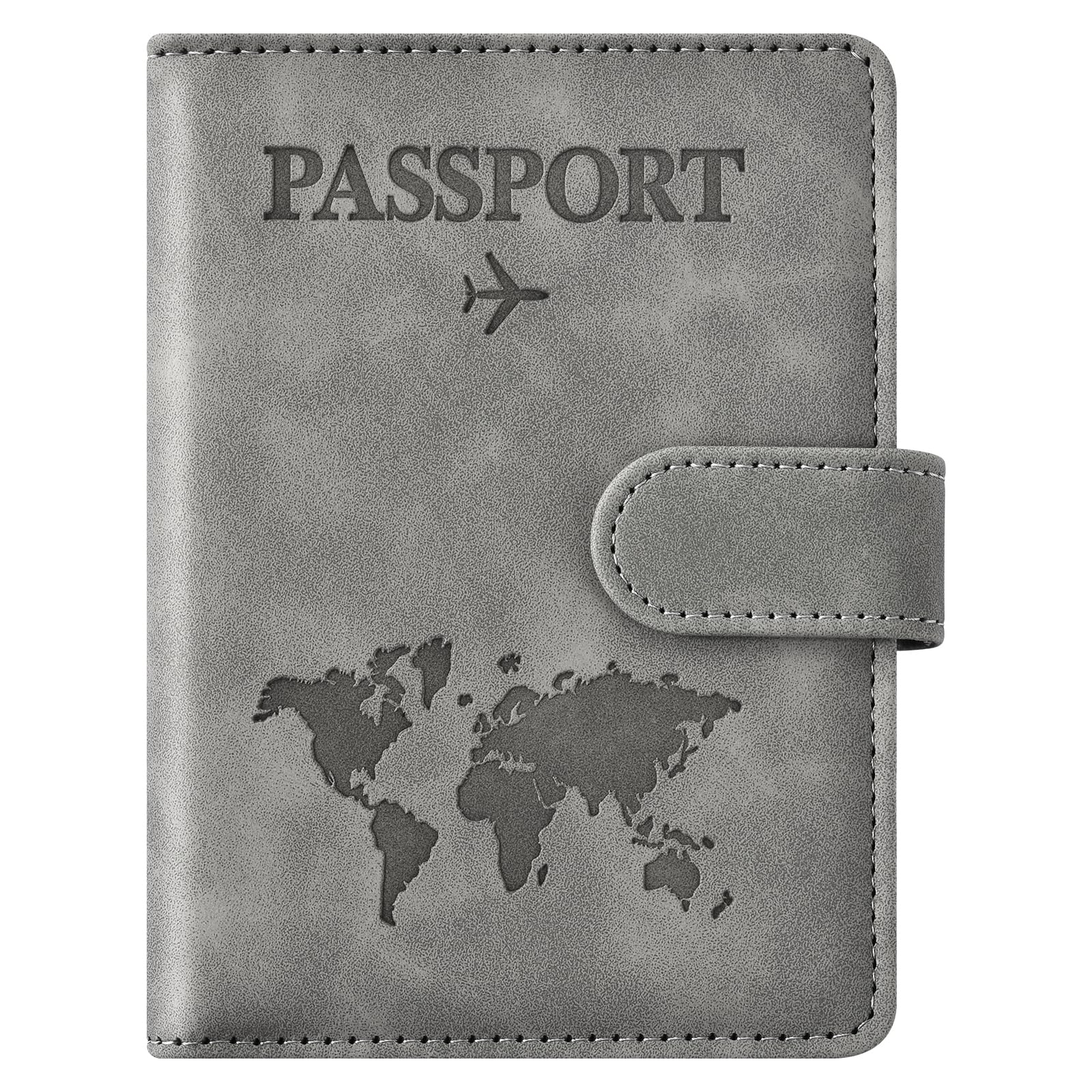 Eoehro Passport Holder for Travel Essentials, Passport Wallet Cover Case for Travel Must Haves Accessories,Passport Book Holders for Women and Men(light blue)