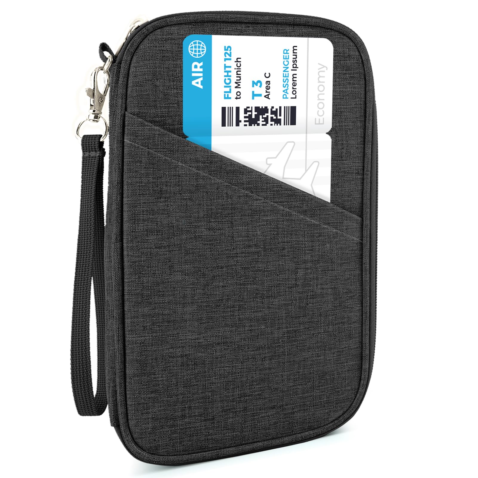 Passport Holder Family, Women Rfid Blocking Passport Wallet, Travel Essentials Premium Wallets, Waterproof Passport Holders Bag for Men Traveling, Travel Document Organizer Credit Cards Case