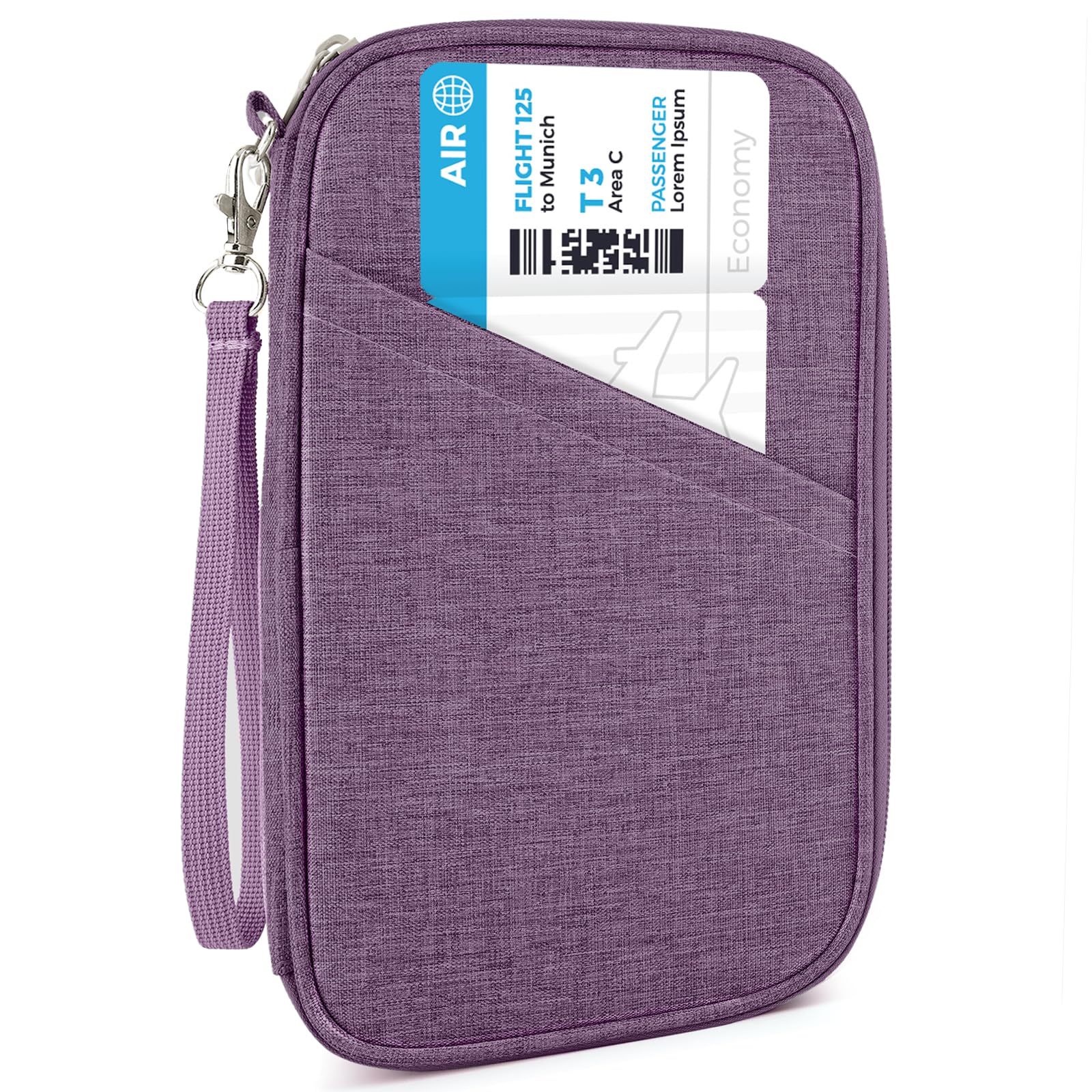 Passport Holder Family, Women Rfid Blocking Passport Wallet, Travel Essentials Premium Wallets, Waterproof Passport Holders Bag for Men Traveling, Travel Document Organizer Credit Cards Case