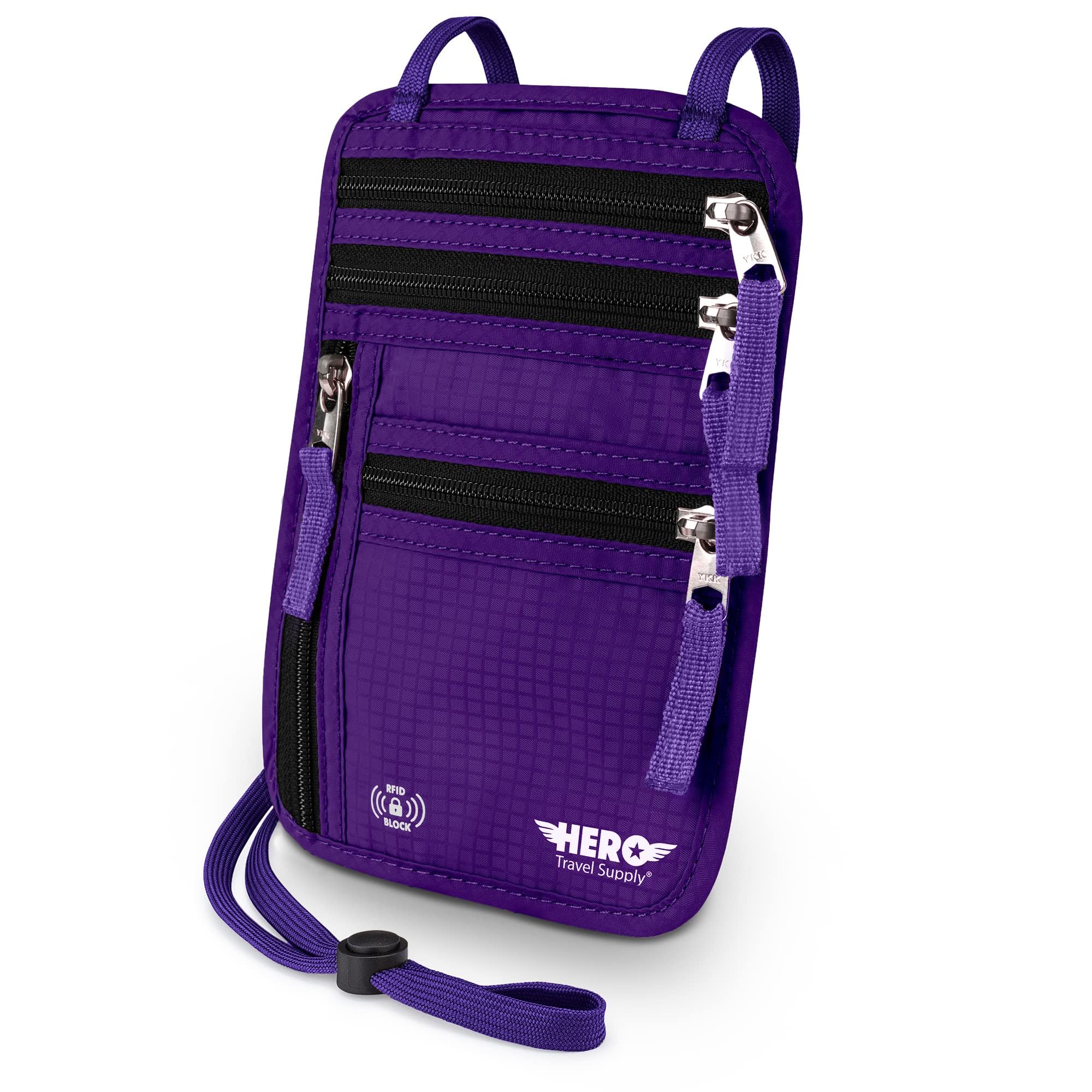 HERO Neck Wallet, RFID Blocking Passport Holder - Easy to Conceal and Pouch