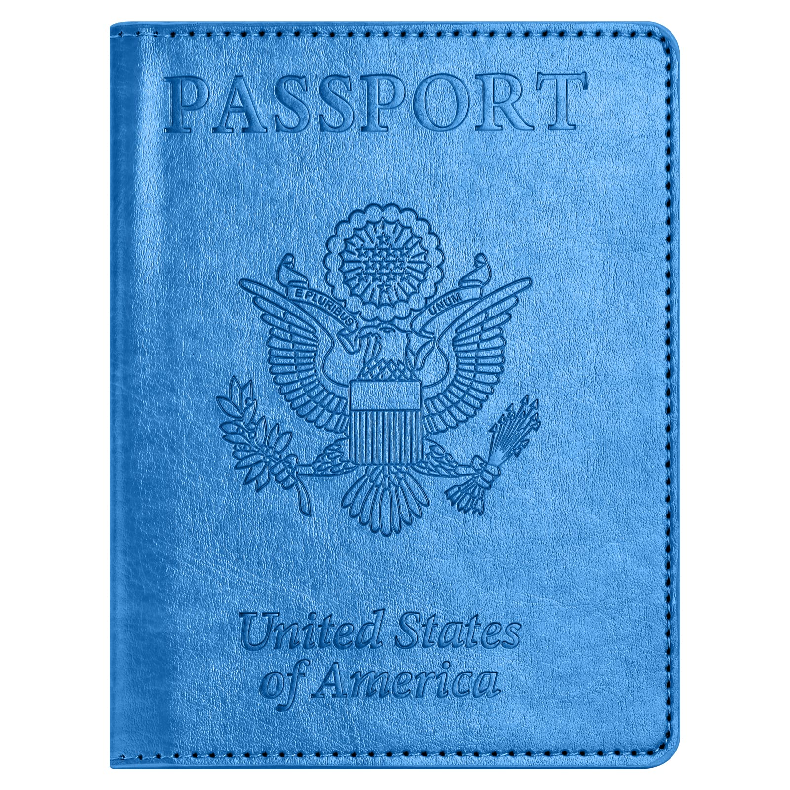 Eoehro Passport Holder for Travel Essentials, Passport Wallet Cover Case for Travel Must Haves Accessories,Passport Book Holders for Women and Men(light blue)
